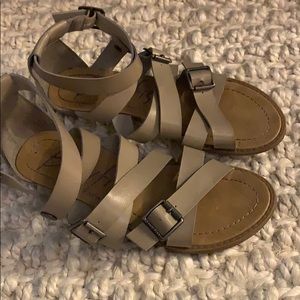 Nude buckle sandals by Blowfish